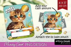 Happy Easter Money Card PNG - Retro Easter Money Card Holder Product Image 1