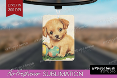 Retro Easter Air Freshener PNG - Easter PNG Sublimation Product Image 1