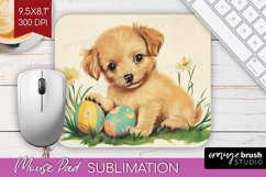 Retro Easter Mouse Pad Sublimation - Easter Mousepad PNG Product Image 1