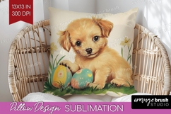 Retro Easter Pillow Sublimation - Easter Pillow Cover PNG Product Image 1