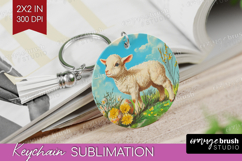 Retro Easter Keychain PNG - Easter Keychain Sublimation Product Image 1