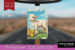 Retro Easter Air Freshener PNG - Easter PNG Sublimation Product Image 1
