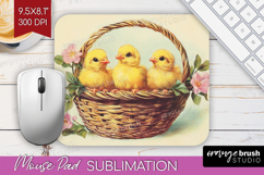 Retro Easter Mouse Pad Sublimation - Easter Mousepad PNG Product Image 1