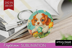 Retro Easter Keychain PNG - Easter Keychain Sublimation Product Image 1