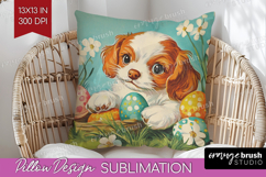 Retro Easter Pillow Sublimation - Easter Pillow Cover PNG Product Image 1