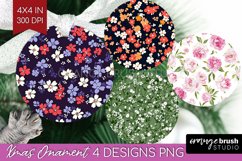 Retro Flowers Ornament PNG - Floral PNG Sublimation Product Image 1