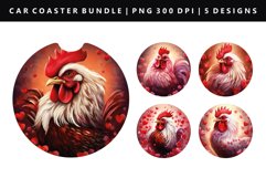 Loving Bird Keychain And Car Coaster Sublimation Bundle Product Image 6