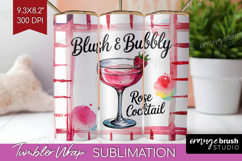 Rose Cocktail Cocktail Tumbler Wrap Summer Drink Tumbler PNG Product Image 1