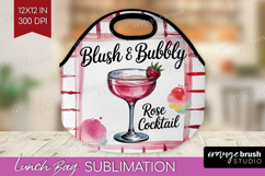 Rose Cocktail Cocktail Lunch Bag Summer Drink Lunch Bug PNG Product Image 1