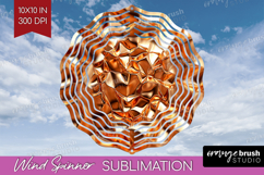 Rose Gold Wind Spinner Sublimation PNG - Metallic Rose Product Image 1