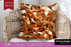 Rose Gold Pillow Sublimation - Metallic Rose Pillow Cover Product Image 1