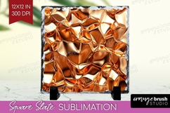 Rose Gold Slate PNG - Metallic Rose Square Slate Product Image 1