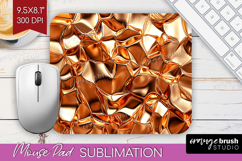Rose Gold Mouse Pad Sublimation - Metallic Rose Mousepad Product Image 1