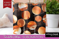 Rose Gold Tumbler Wrap - Metallic Rose Tumbler PNG Product Image 1