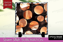 Rose Gold Slate PNG - Metallic Rose Square Slate Product Image 1