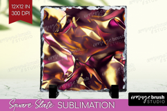 Rose Gold Slate PNG - Metallic Rose Square Slate Product Image 1
