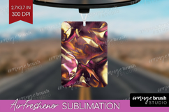 Rose Gold Air Freshener PNG - Metallic Rose PNG Sublimation Product Image 1