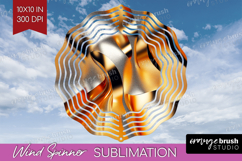 Rose Gold Wind Spinner Sublimation PNG - Metallic Rose Product Image 1