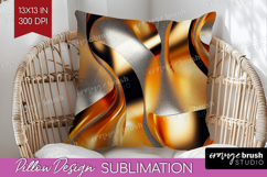 Rose Gold Pillow Sublimation - Metallic Rose Pillow Cover Product Image 1