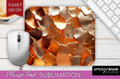 Rose Gold Mouse Pad Sublimation - Metallic Rose Mousepad Product Image 1