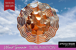 Rose Gold Wind Spinner Sublimation PNG - Metallic Rose Product Image 1