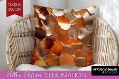 Rose Gold Pillow Sublimation - Metallic Rose Pillow Cover Product Image 1