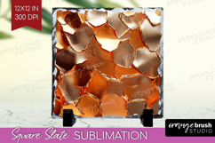 Rose Gold Slate PNG - Metallic Rose Square Slate Product Image 1