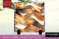 Rose Gold Slate PNG - Metallic Rose Square Slate Product Image 1