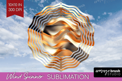 Rose Gold Wind Spinner Sublimation PNG - Metallic Rose Product Image 1
