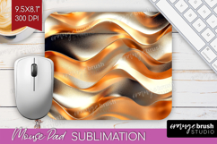 Rose Gold Mouse Pad Sublimation - Metallic Rose Mousepad Product Image 1