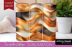 Rose Gold Tumbler Wrap - Metallic Rose Tumbler PNG Product Image 1