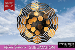Rose Gold Wind Spinner Sublimation PNG - Metallic Rose Product Image 1