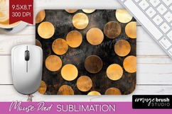 Rose Gold Mouse Pad Sublimation - Metallic Rose Mousepad Product Image 1
