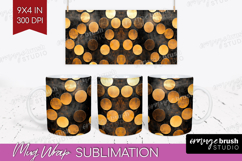 Rose Gold Mug Wrap - Metallic Rose Mug PNG Sublimation Product Image 1