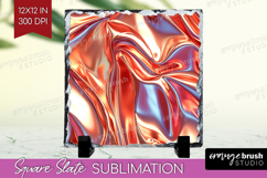 Rose Gold Slate PNG - Metallic Rose Square Slate Product Image 1