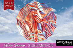 Rose Gold Wind Spinner Sublimation PNG - Metallic Rose Product Image 1