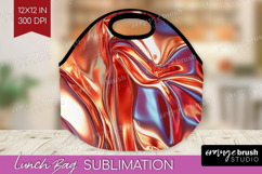 Rose Gold Lunch Bag - Metallic Rose Lunch Bug PNG Product Image 1
