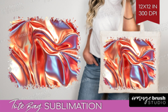 Rose Gold Tote Bag - Metallic Rose Tote Bag PNG Sublimation Product Image 1