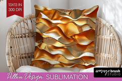Rose Gold Pillow Sublimation - Metallic Rose Pillow Cover Product Image 1