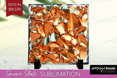 Rose Gold Slate PNG - Metallic Rose Square Slate Product Image 1
