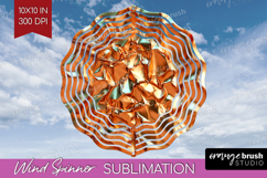 Rose Gold Wind Spinner Sublimation PNG - Metallic Rose Product Image 1