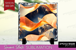 Rose Gold Slate PNG - Metallic Rose Square Slate Product Image 1