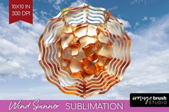 Rose Gold Wind Spinner Sublimation PNG - Metallic Rose Product Image 1