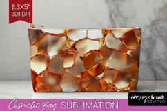 Rose Gold Cosmetic Bag - Metallic Rose Makeup Bag PNG Product Image 1