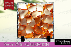 Rose Gold Slate PNG - Metallic Rose Square Slate Product Image 1
