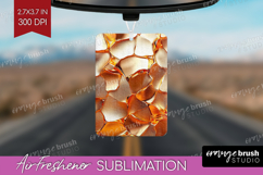 Rose Gold Air Freshener PNG - Metallic Rose PNG Sublimation Product Image 1