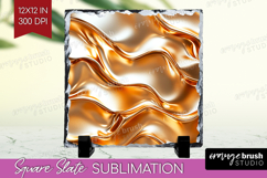Rose Gold Slate PNG - Metallic Rose Square Slate Product Image 1