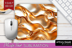 Rose Gold Mouse Pad Sublimation - Metallic Rose Mousepad Product Image 1
