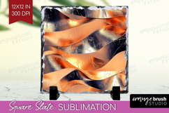 Rose Gold Slate PNG - Metallic Rose Square Slate Product Image 1