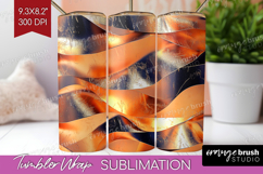 Rose Gold Tumbler Wrap - Metallic Rose Tumbler PNG Product Image 1
